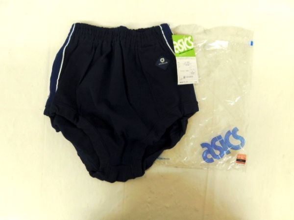 A102☆ASICS ブルマ ジェレンク 胴囲72 ラインあり 女子 体育着 バレー 