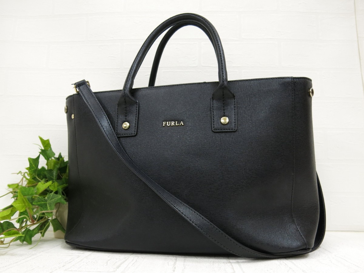 FURLA フルラ◇サフィアーノ レザー 本革◇2way ハンド ショルダー 