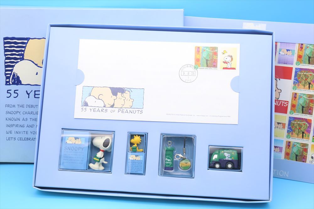 55周年 PENUTS STAMP COLLECTION/中国香港 切手 フィギュア/ピーナッツ 