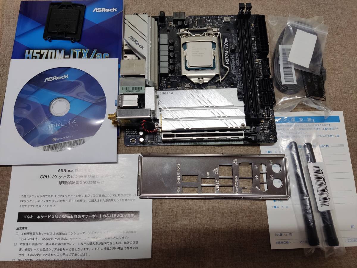 intel Core i5 11400 ASRock H570M-ITX/ac 動作品 ジャンク扱い 中古