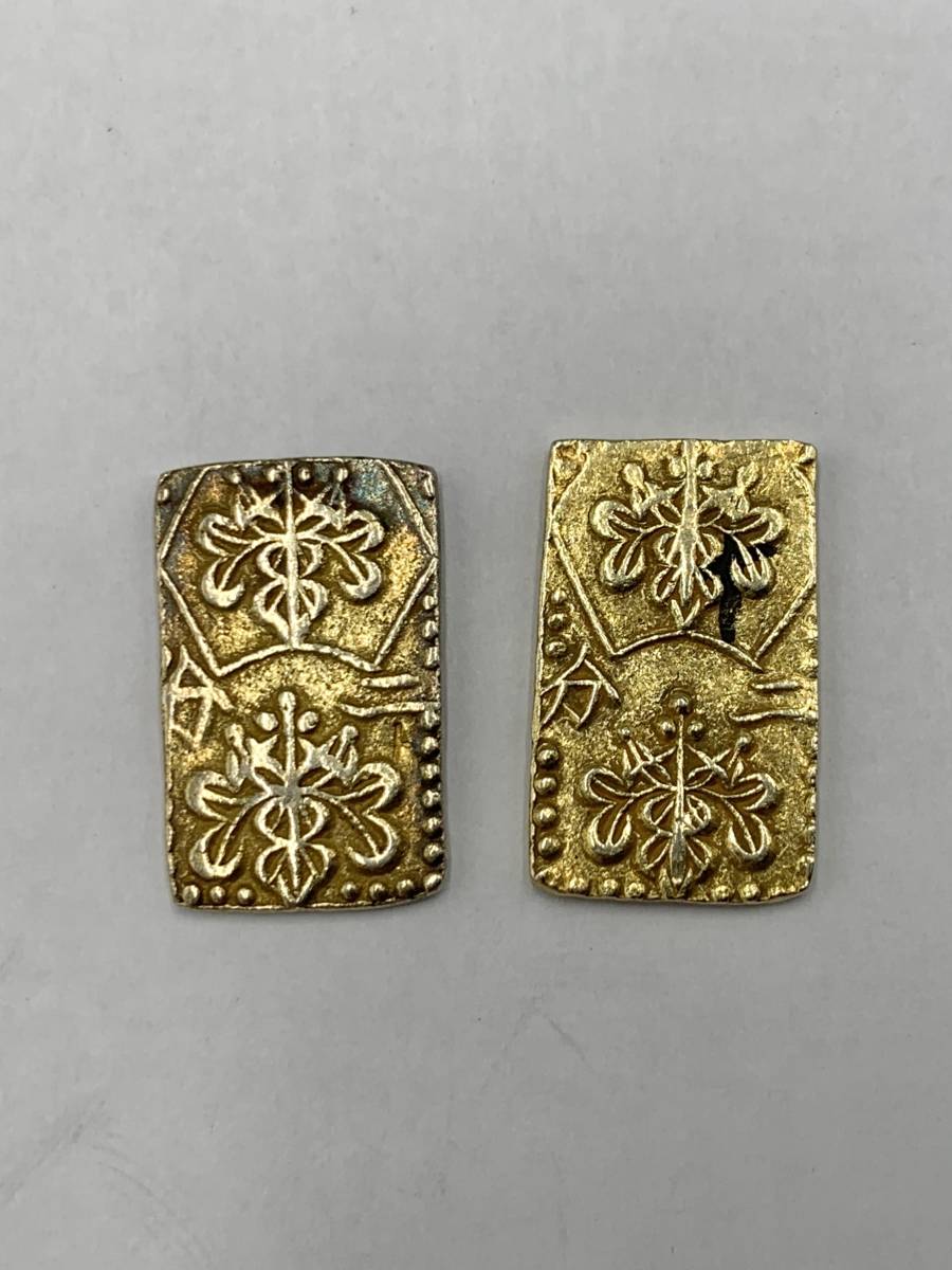 No2230）【おまとめ】2点 明治二分金 重量約5.89g 古銭 貨幣 日本