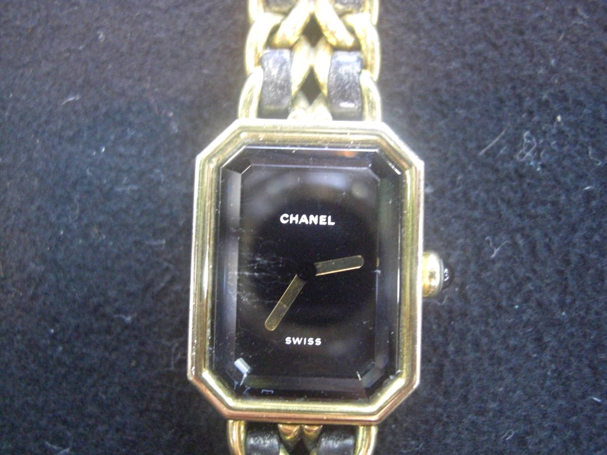 ♪CHANEL シャネル 腕時計 プルミエール PLAQUE OR G 20M Mサイズ 