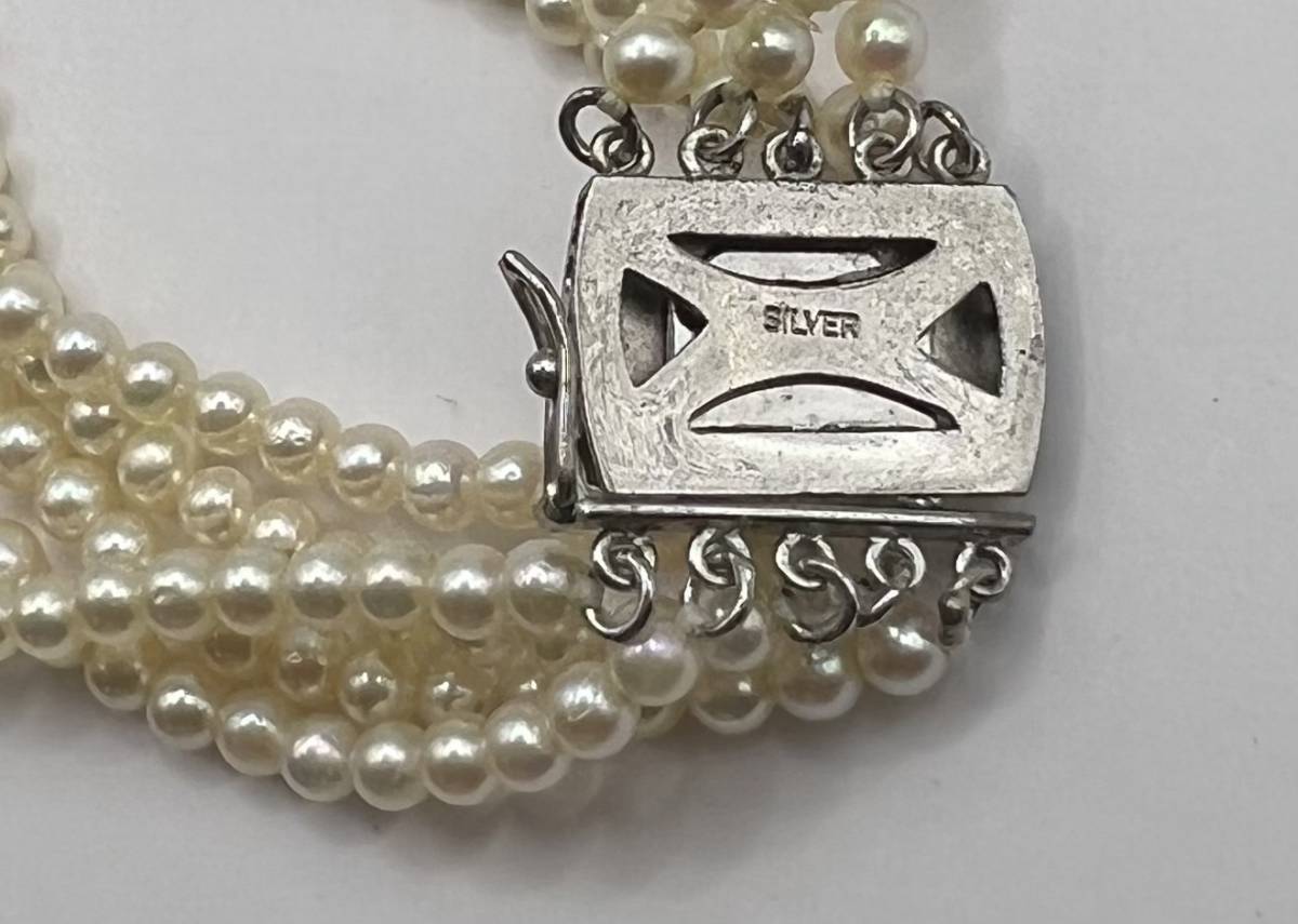 1円スタート タサキ 真珠 パール 5連 ネックレス TASAKI 田崎真珠 