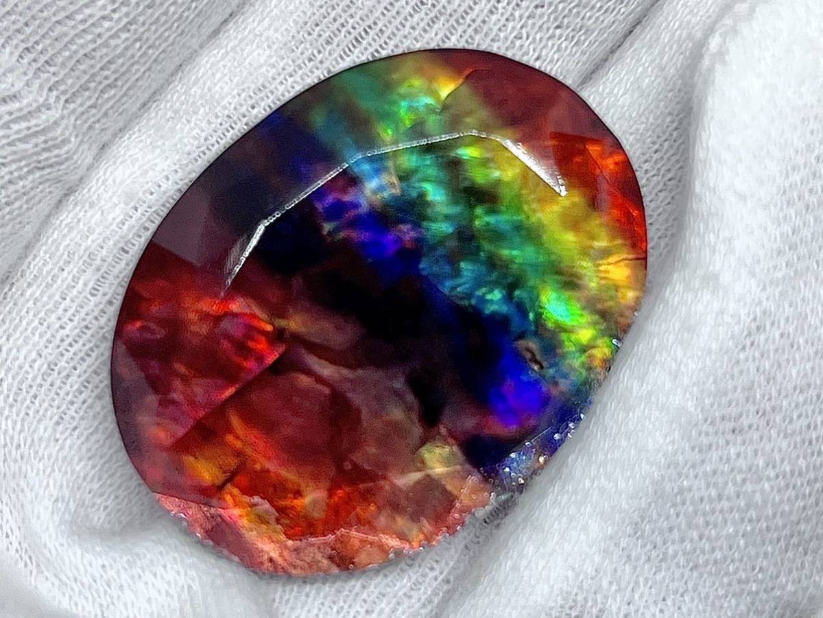 アンモライト ammolite 44.00Ct オパール化 原石 化石宝石 