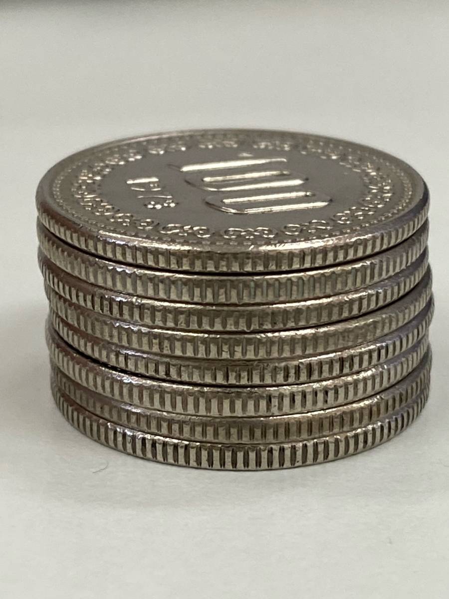 8枚 まとめセット】韓国 旧デザイン 1973年 100ウォン 硬貨 旧貨幣