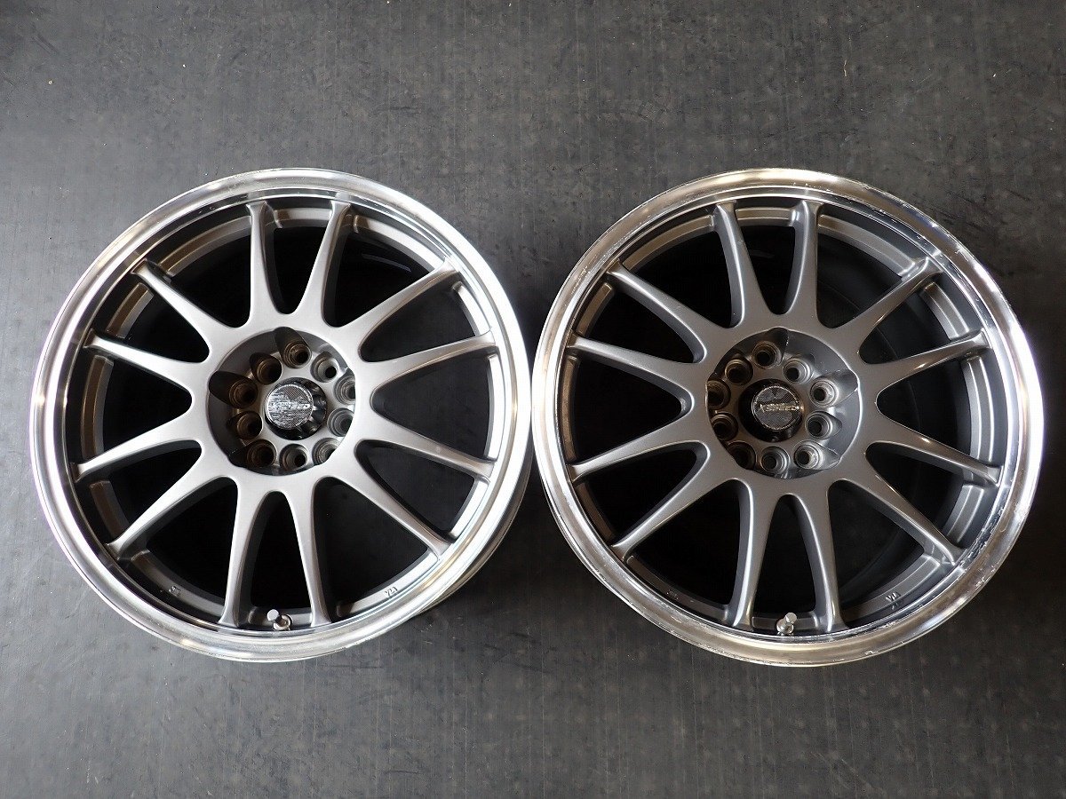 RK769【送料無料17インチ】2本 X SPEED 中古アルミホイール ★17×8J 114.3-100/5Hマルチ ET46★