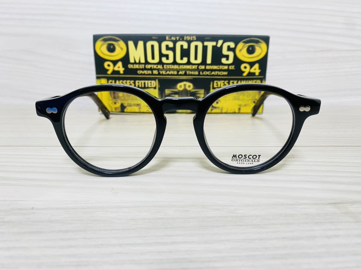 MOSCOT モスコット ミルゼル MILTZEN メガネフレーム 伊達眼鏡 ボストン 黒縁 未使用 美品