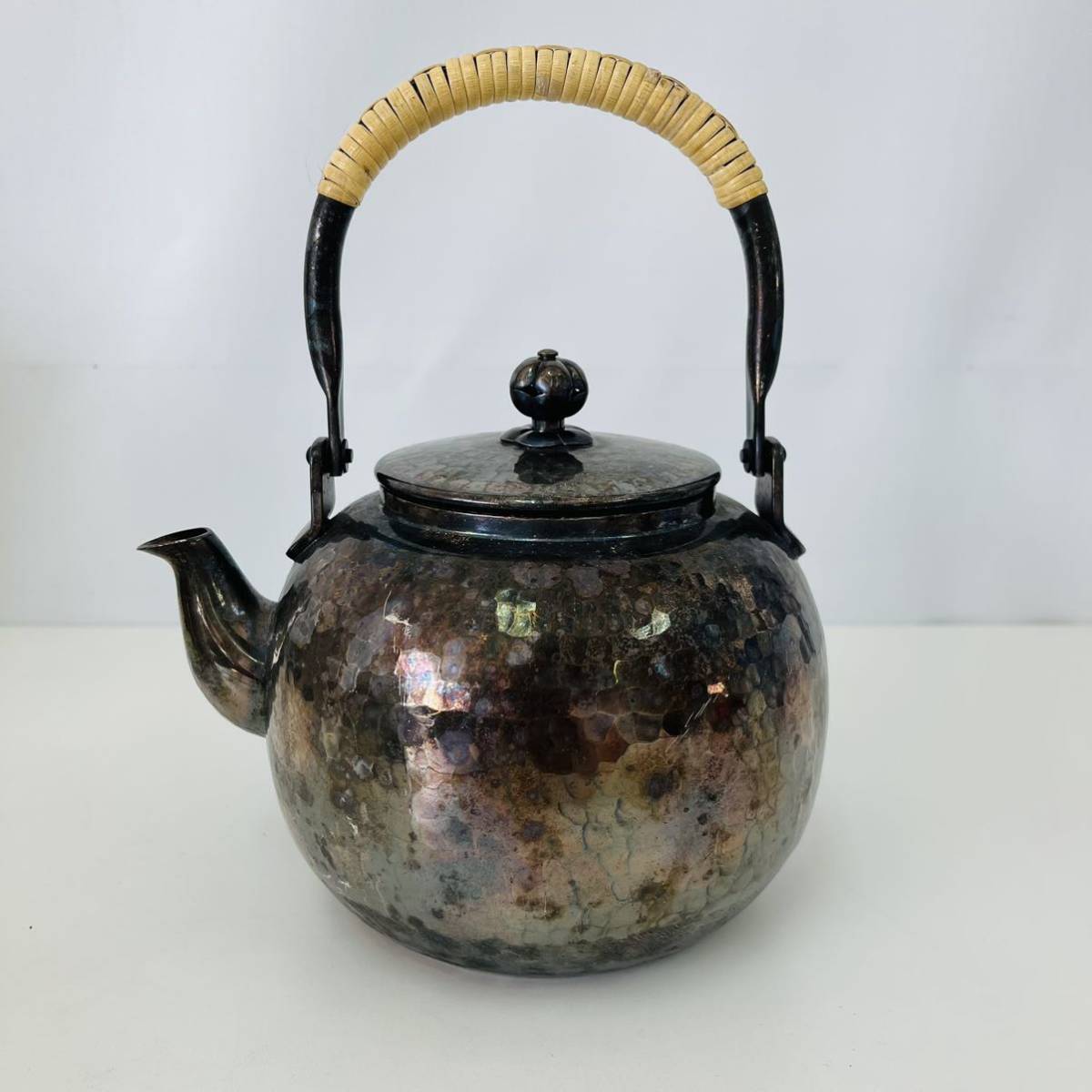 湯沸 銀瓶 茶道具 丸型 煎茶道具 秀峯堂造煎茶道具湯