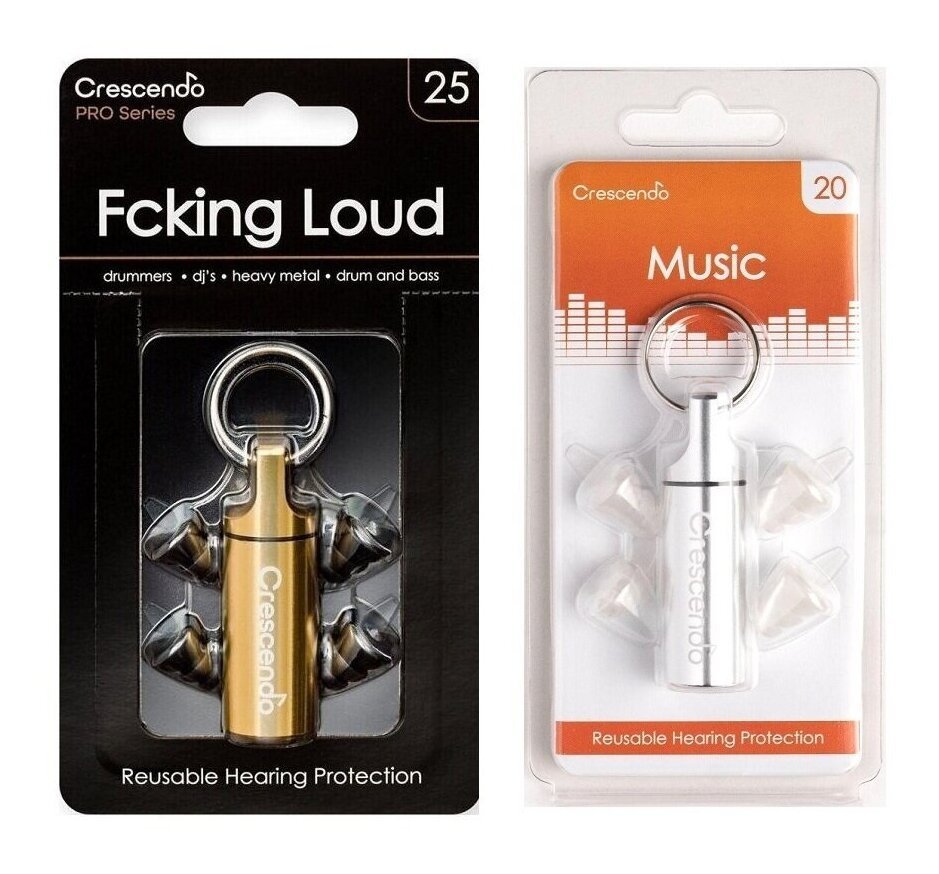 即決◆新品◆送料無料Crescendo PRO Fcking Loud 25 + MUSIC イヤープロテクター/2種セット /メール便