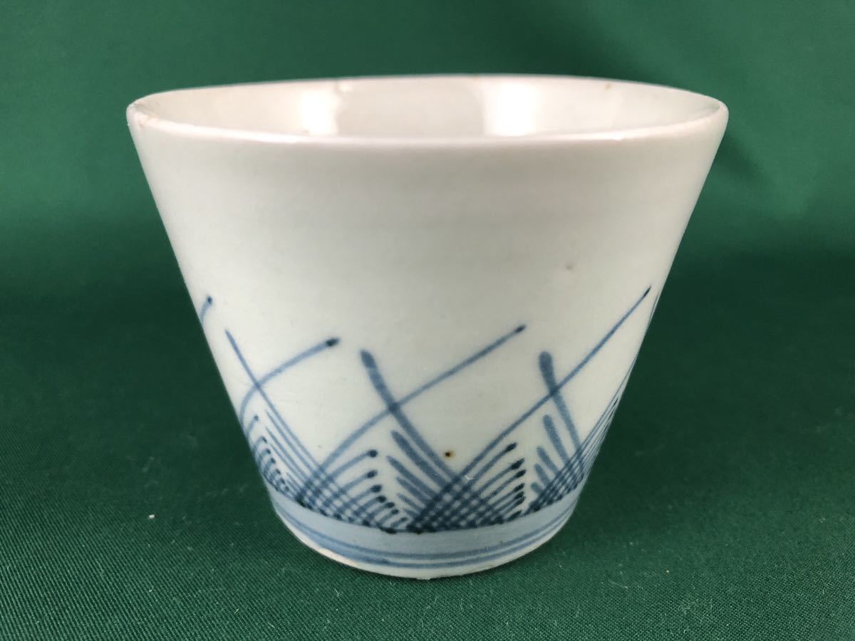 ◇古伊万里◇染付 檜垣文様 蕎麦猪口◇江戸中期 【公式通販】