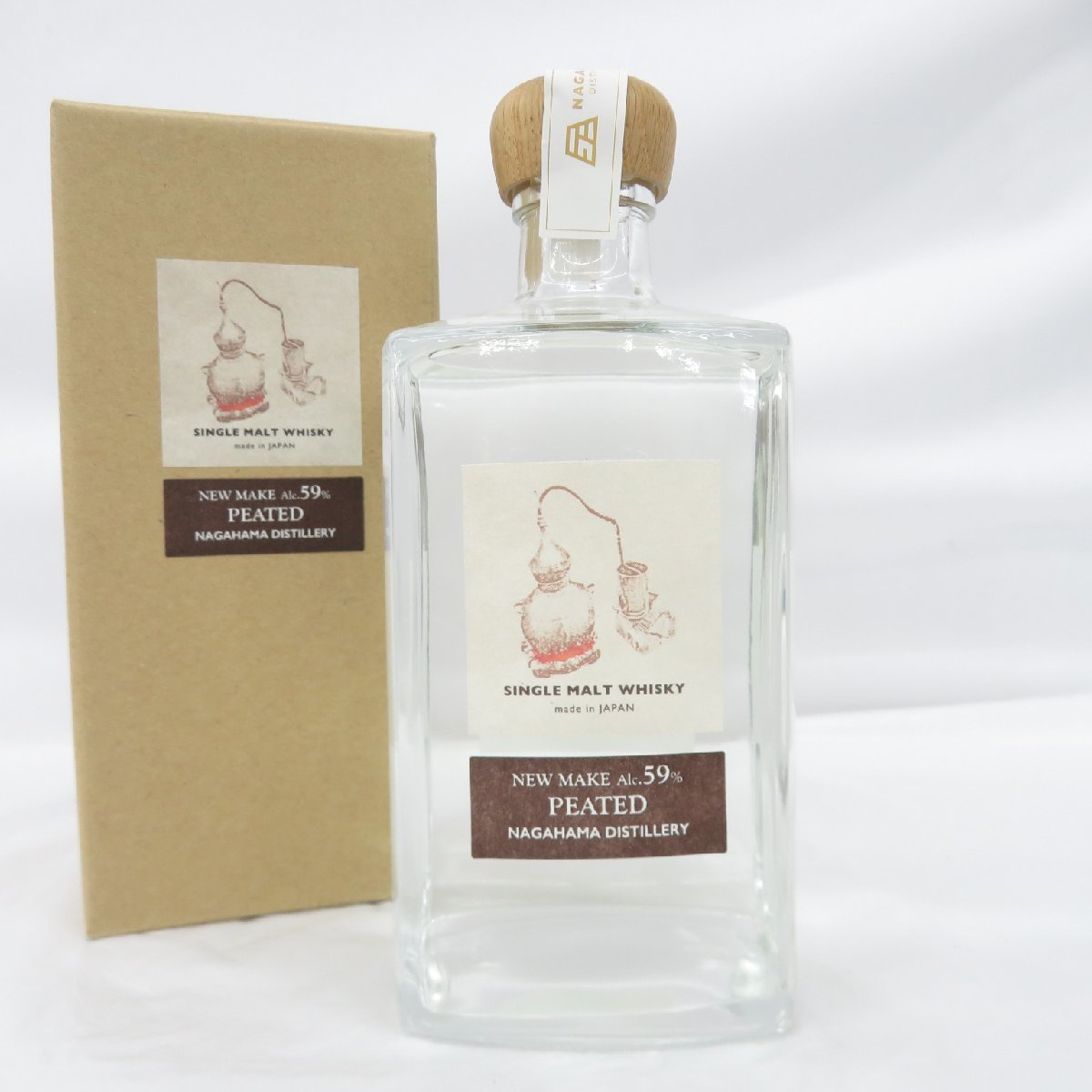 長濱蒸溜所 箱付き NEW MAKE ウイスキー 500ml 59% 長浜浪漫 長濱蒸溜