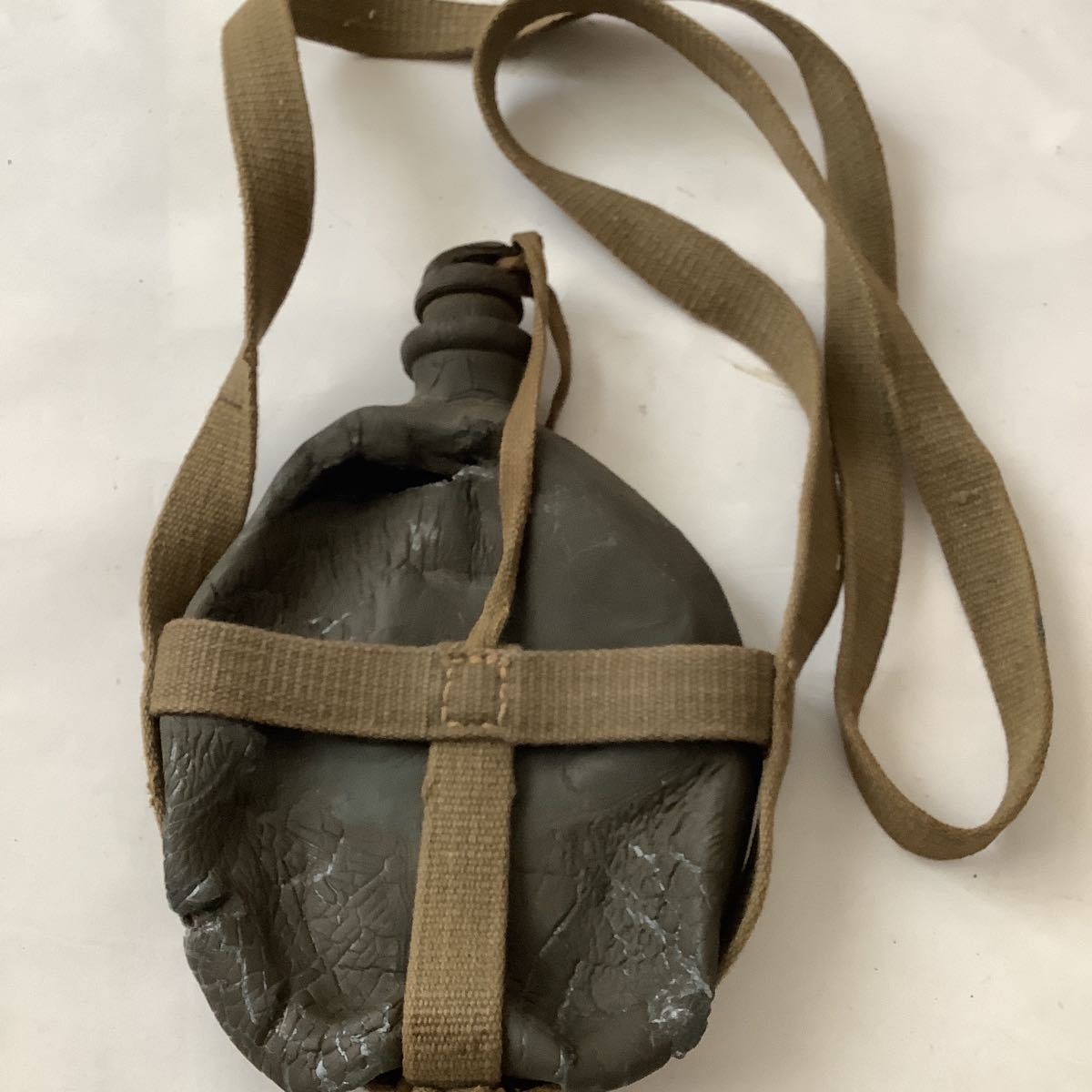 水筒 ゴム製 代用品 当時物 資料 参考品 旧日本軍 