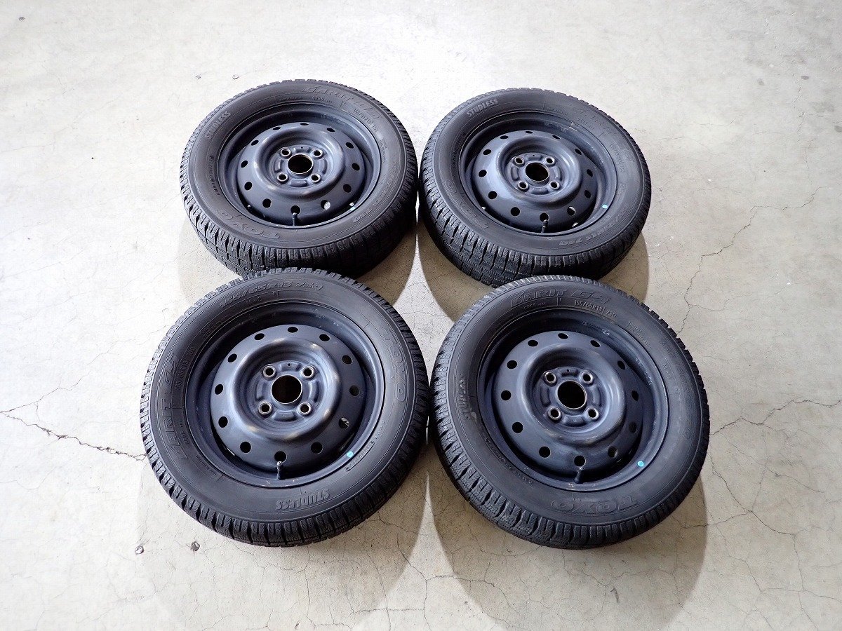 YS1220【送料無料155/65R13】MH22S ワゴンR ラパン MRワゴンなどに 中古スタッドレスセット ●13×4J 100/4H ET約45● ワゴンR | MH22S ラパン」の燃費が向上 「MRワゴン」と「アルト webCG