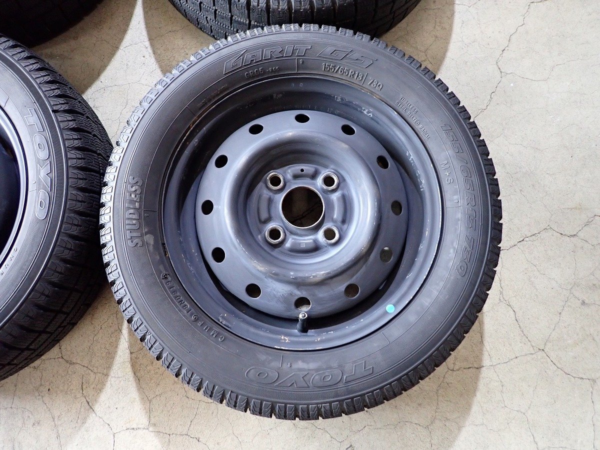 YS1220【送料無料155/65R13】MH22S ワゴンR ラパン MRワゴンなどに 中古スタッドレスセット ●13×4J 100/4H ET約45● ワゴンR | MH22S ラパン」の燃費が向上 「MRワゴン」と「アルト webCG