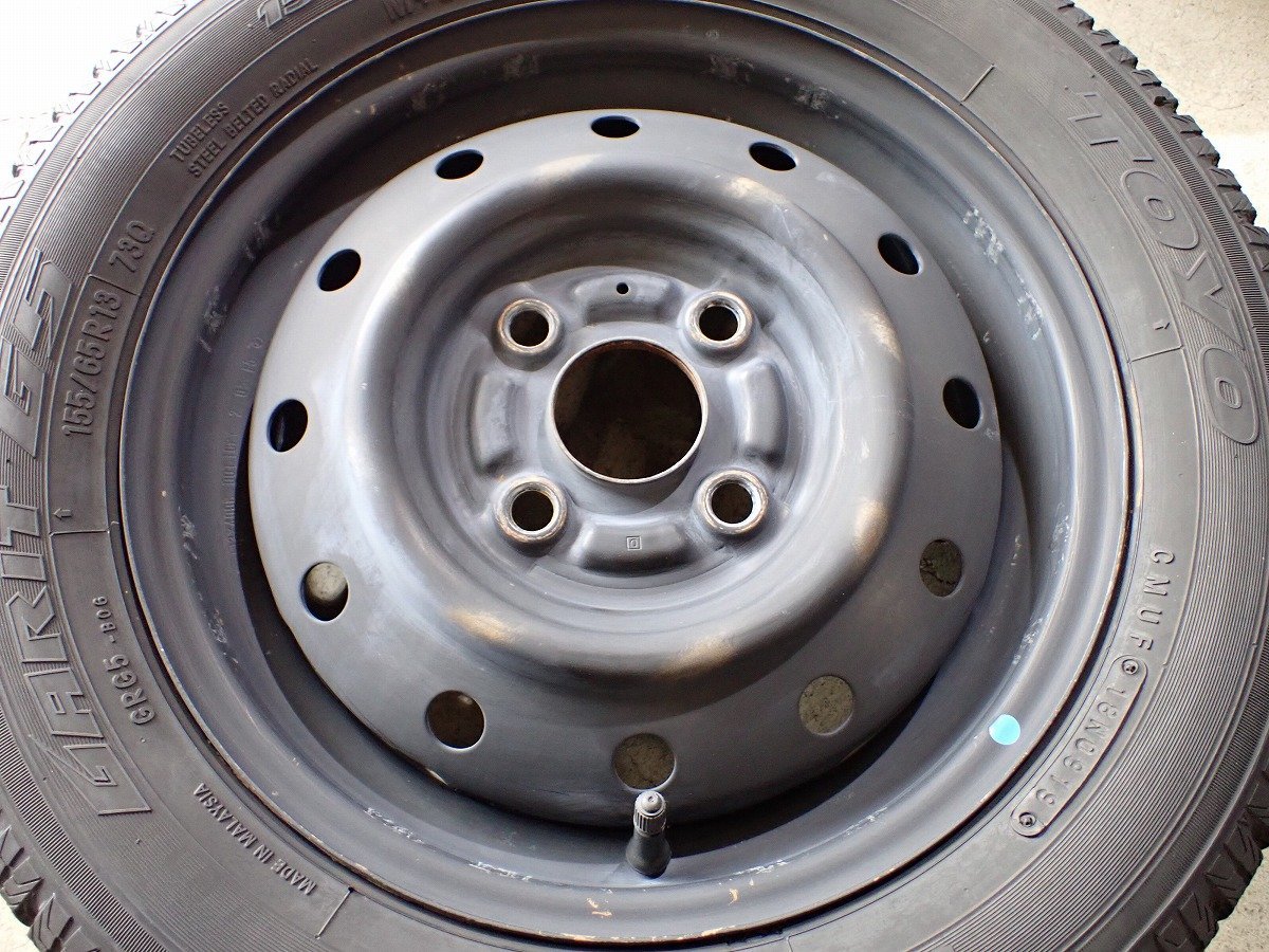 YS1220【送料無料155/65R13】MH22S ワゴンR ラパン MRワゴンなどに 中古スタッドレスセット ●13×4J 100/4H ET約45● ワゴンR | MH22S ラパン」の燃費が向上 「MRワゴン」と「アルト webCG