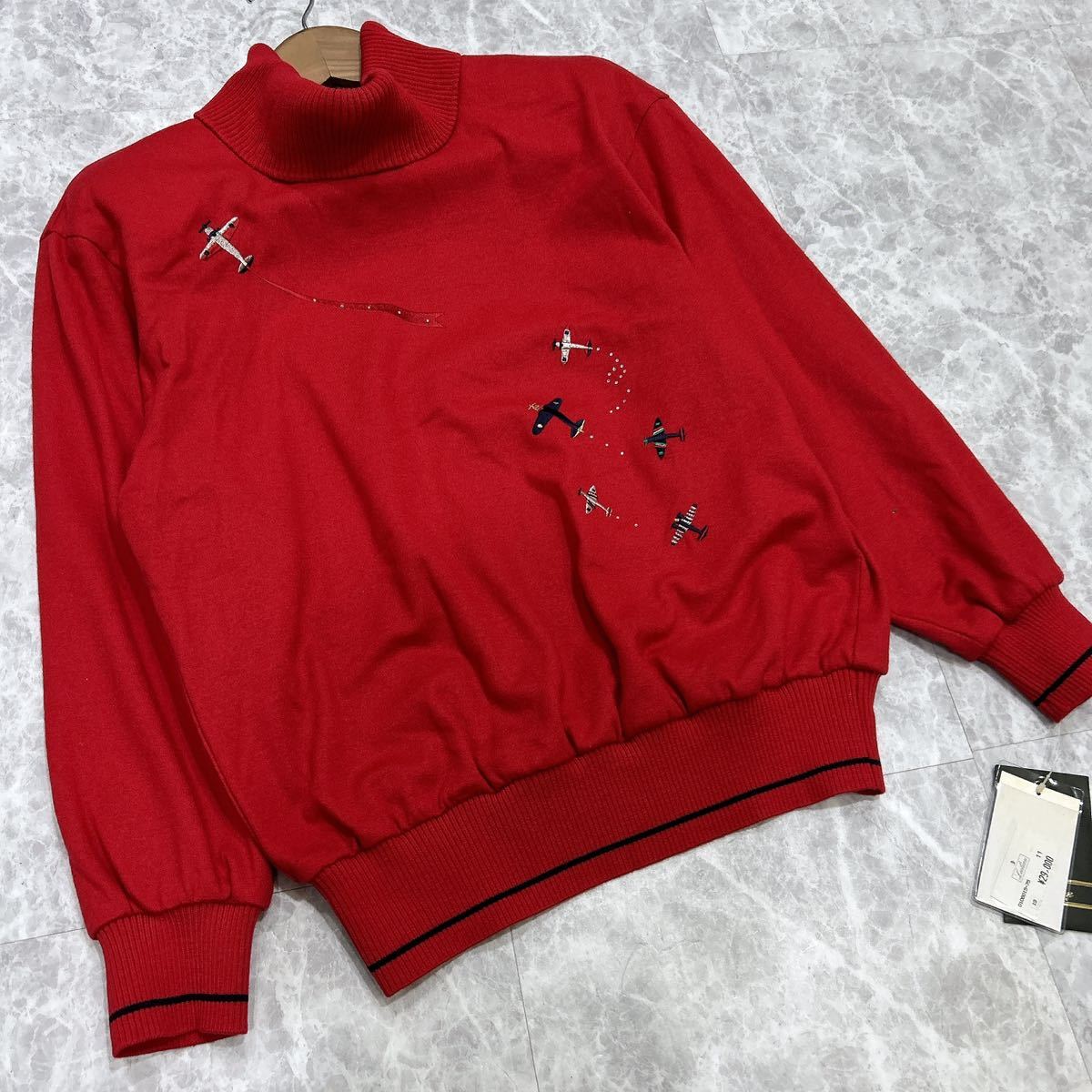 Y @ 未使用 / 日本製 '高級感溢れる'『LEILIAN レリアン』長袖 WOOL ニット 刺繍デザイン タートルネック セーター 11 レディース 婦人服 