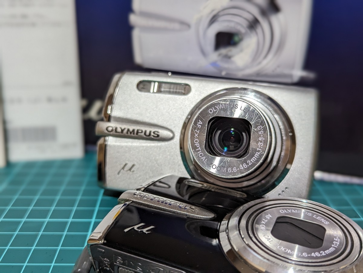 人気☆OLYMPUS μ1020 シルバー ブラック☆オリンパス 2台 まとめ