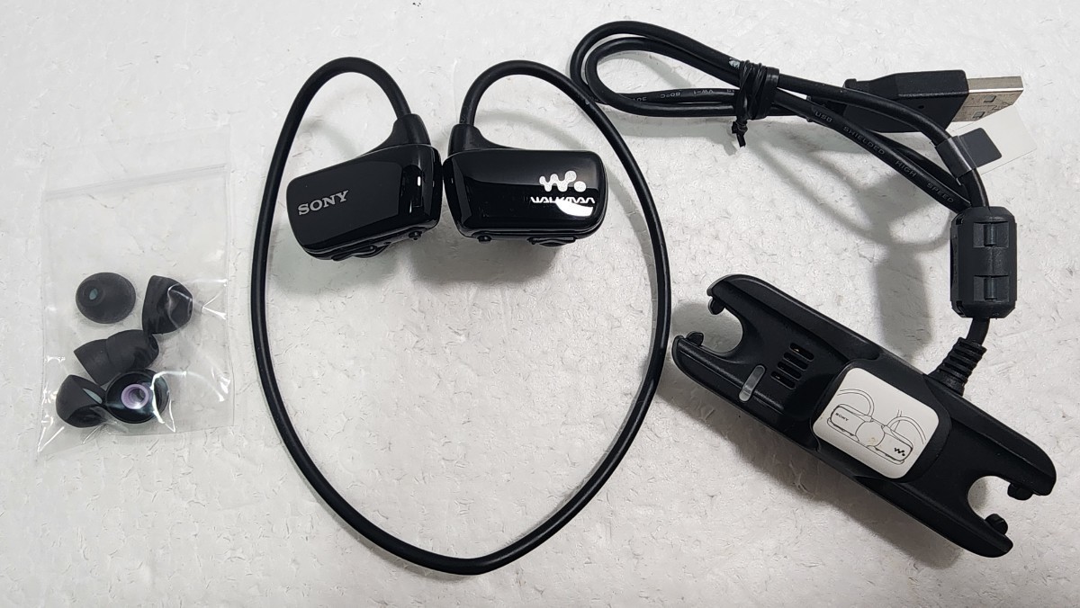 □ソニー ヘッドホン一体型ウォークマン NW-W274 8G ブラック 防水