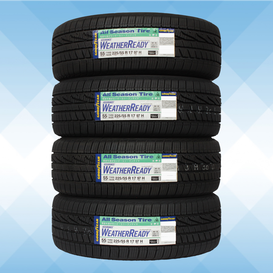  225/55R17 97H GOODYEAR アシュアランス ウェザーレディー 20年製 正規品 オールシーズンタイヤ 4本セット税込 45 800より1(グッドイヤー)｜売買されたオークション情報、yahooの商品情報をアーカイブ 17インチ