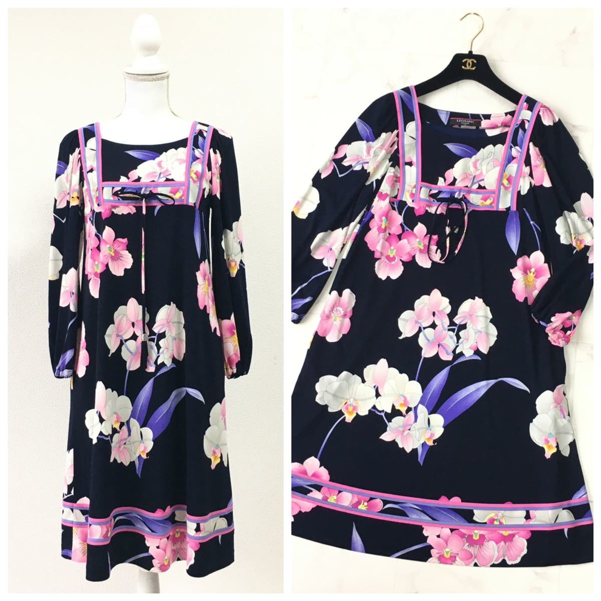 近年美品 LEONARD レオナール カンカン 美品 LEONARD レオナール 近年美品 LEONARD レオナール カンカン 美品 LEONARD レオナール