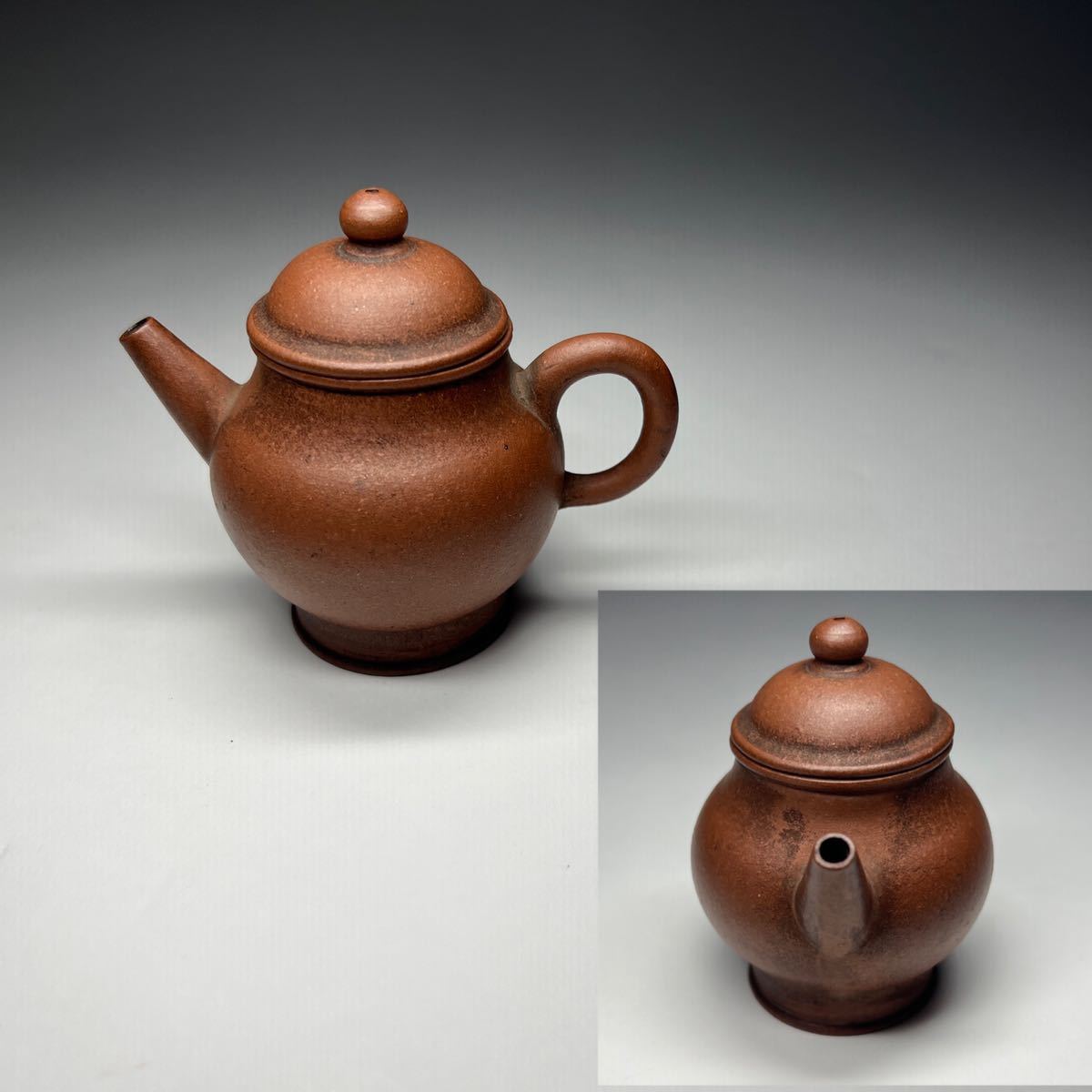 エ】急須 朱泥 中国美術 紫砂 煎茶道具 古玩 唐物 時代 幅5x8cm ミニ