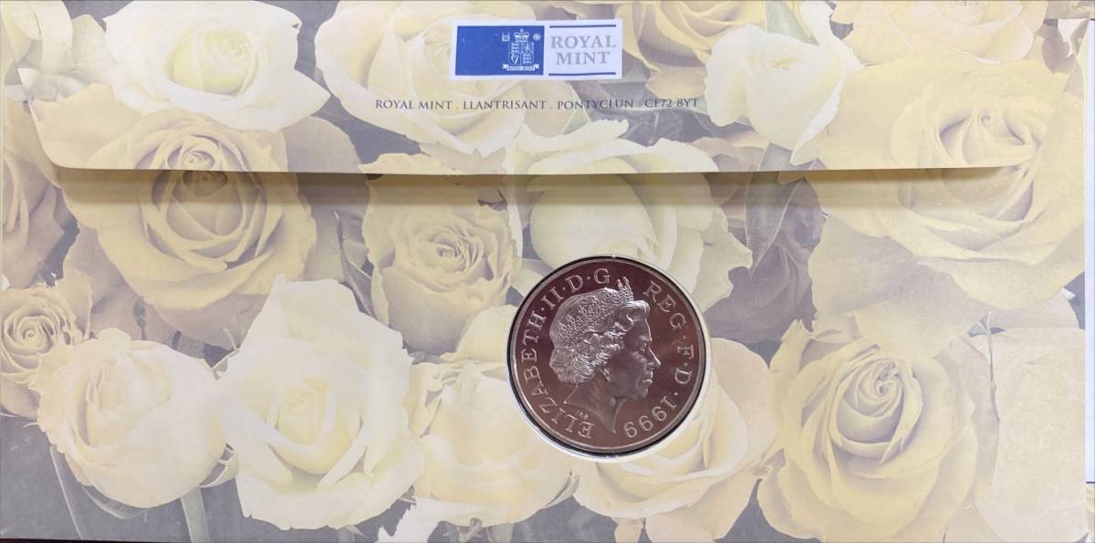 2015A ダイアナ妃追悼5ポンド白銅貨 1995年 メモリアルコイン 切手 