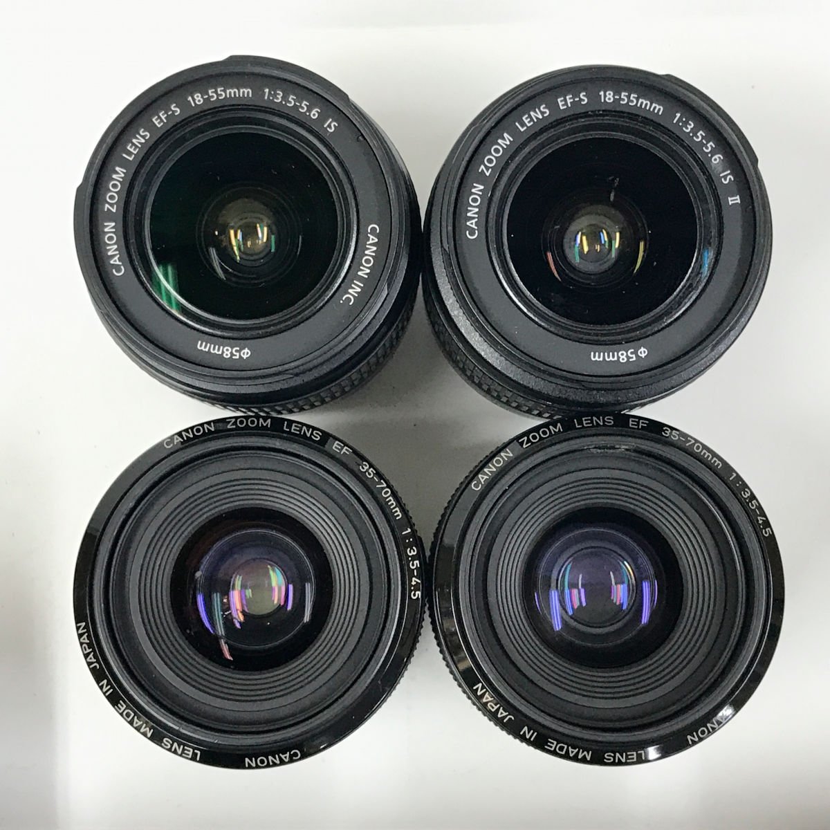 ジャンク品】Canon EFS 18-55mm レンズ Canon EFS 18-55mm & 55-250mm