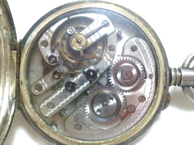 精工舎ハッピータイム手巻き懐中時計スモセコ服部時計店シルバー900