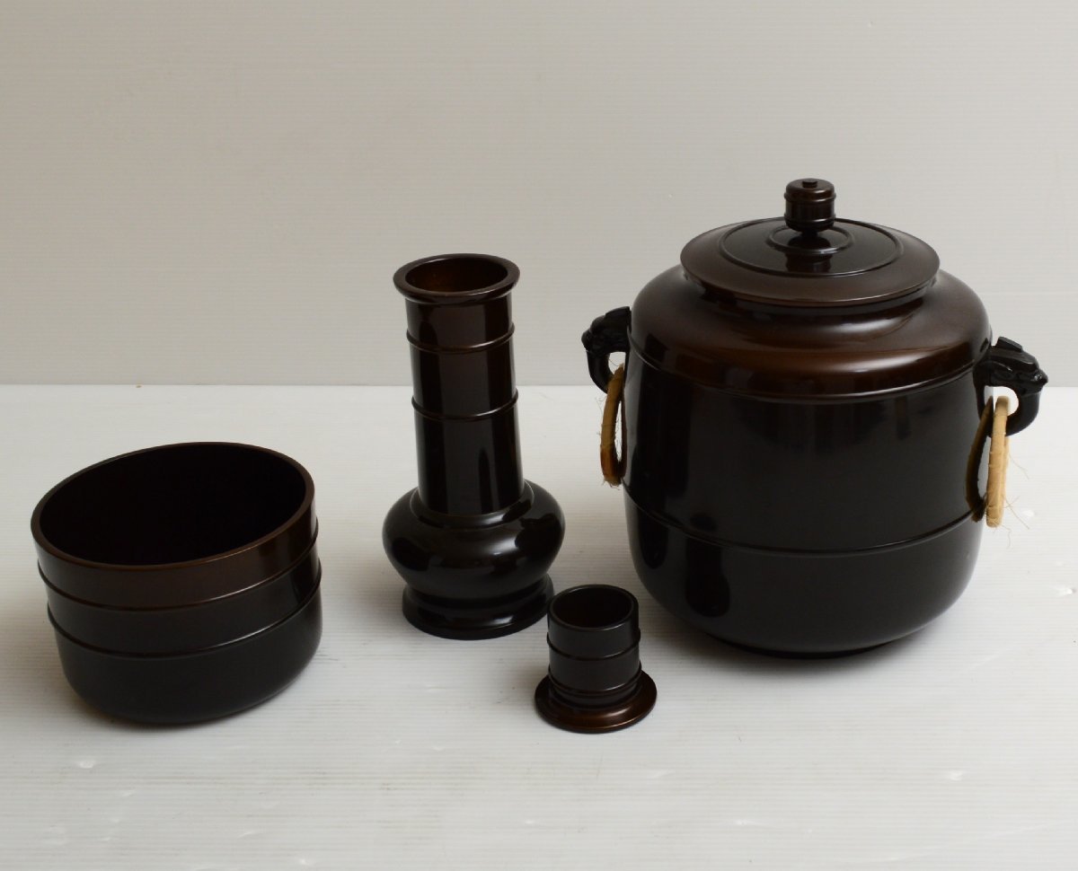 M454K09T 山本秀峰 造/唐銅皆具/皆具一式/唐銅/前茶道具/水