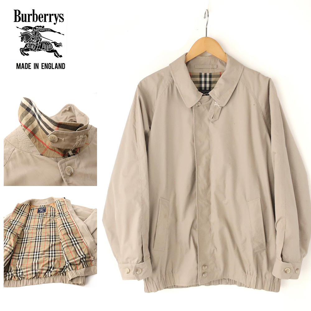 【M8L47】ヴィンテージ Burberrys バーバリーズ 女性用 ブルゾン 90sイングランド製ビンテージ Burberrys バーバリー ブルゾン 裏地ノバ