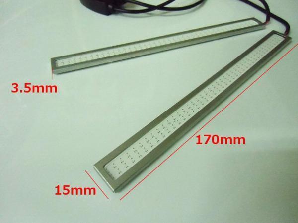 12V 24V 17cm 面発光 COB LED デイライト 青 ブルー 2個 セット 銀枠 アンドン ナンバー灯 トラック A_3