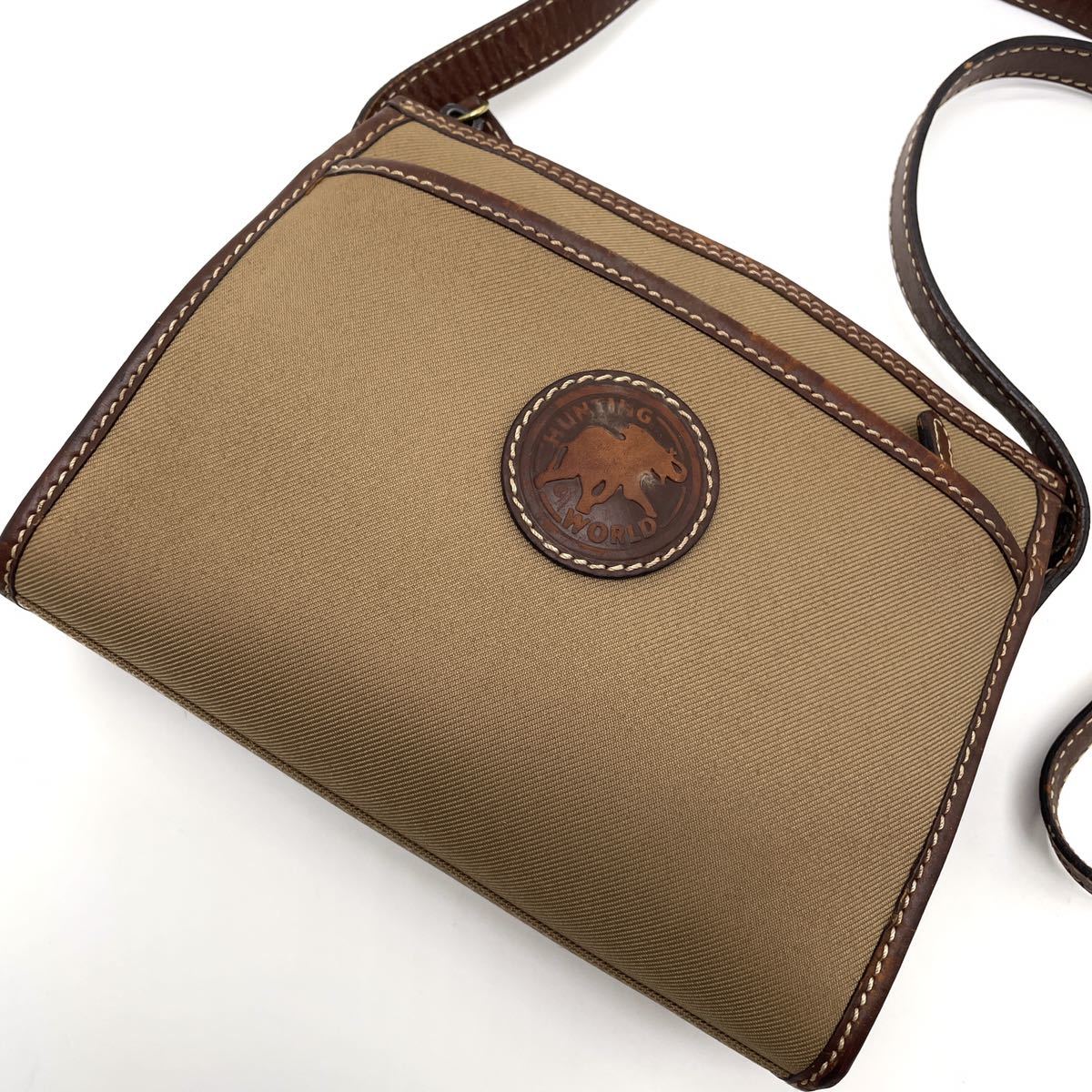 1円〜【美品】ハンティングワールド HUNTING WORLD ショルダーバッグ