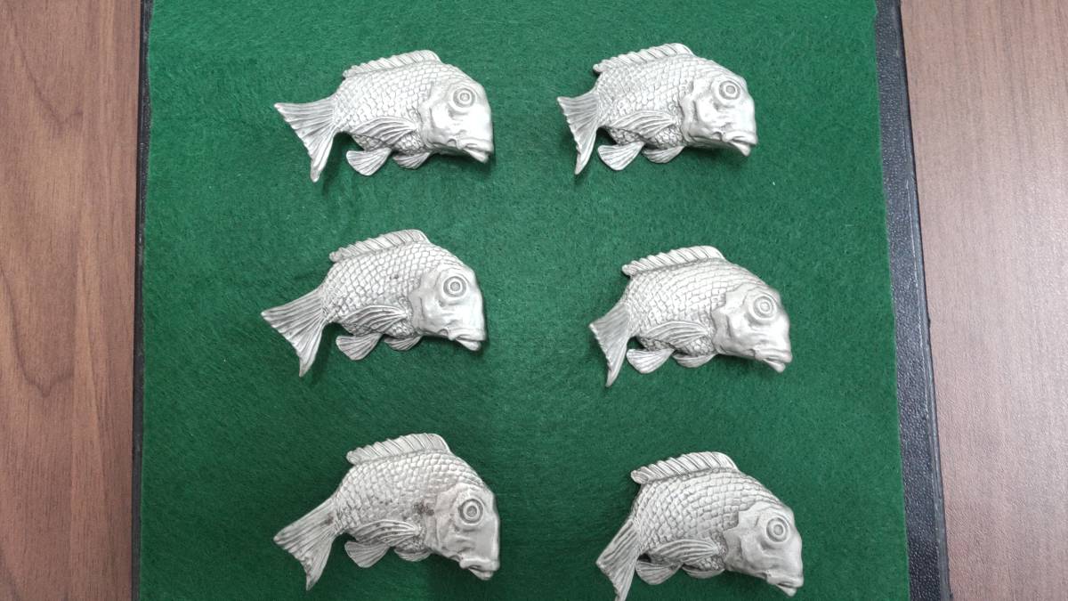 15206 ロイヤルセランゴール ROYAL SELANGOR PEWTER 錫製 箸置き 6個
