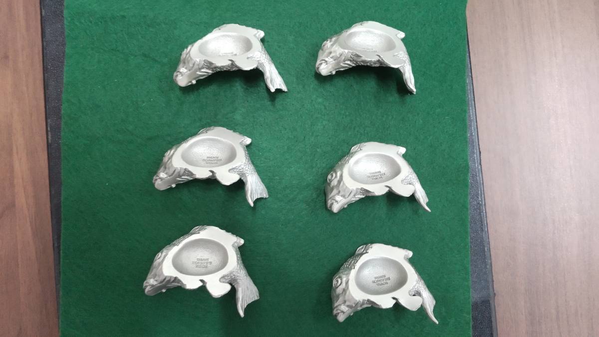 15206 ロイヤルセランゴール ROYAL SELANGOR PEWTER 錫製 箸置き 6個