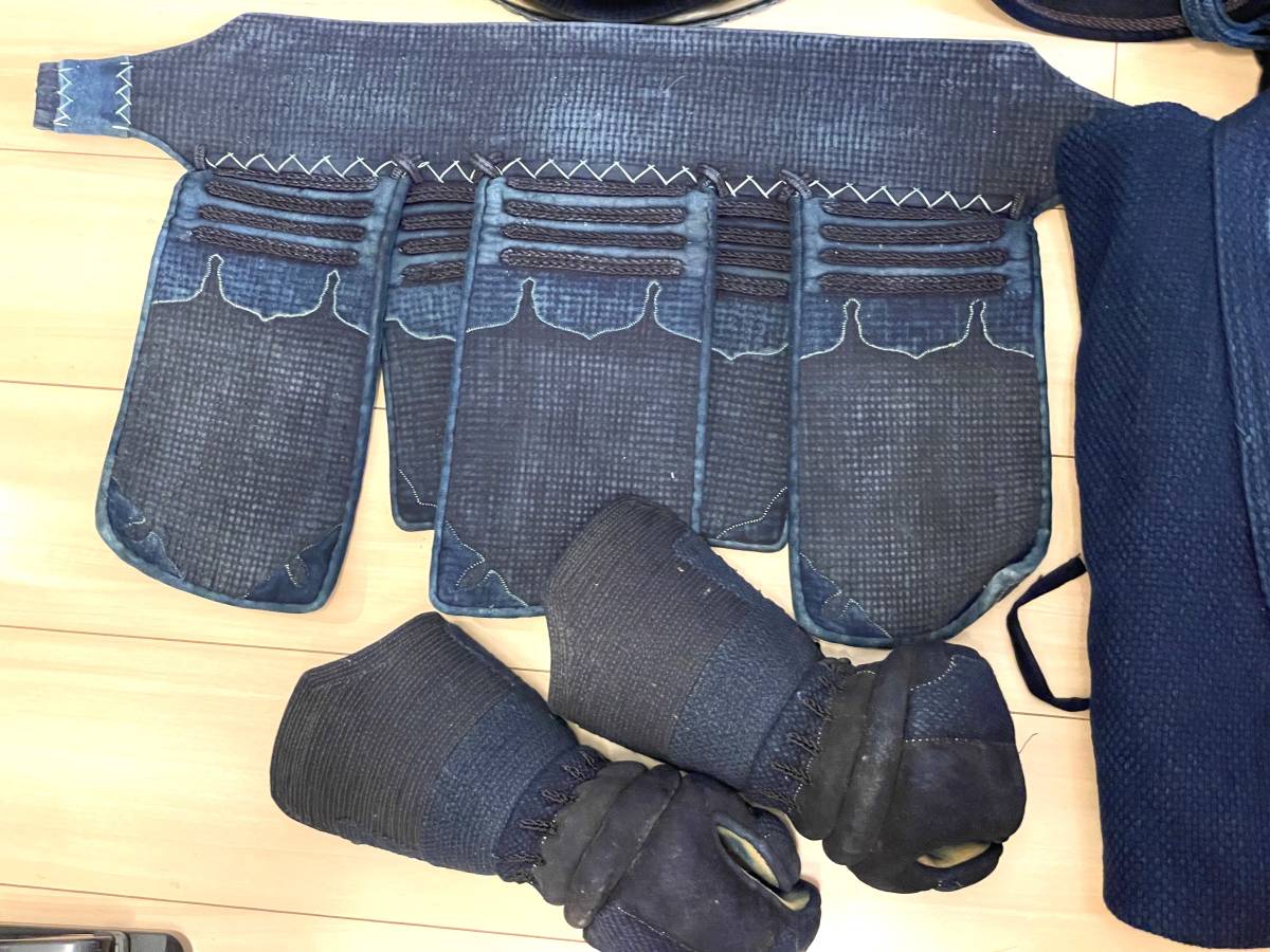 ジャンク 剣道 防具 面 胴 垂 小手 道着 帯 防具袋付 (防具セット 
