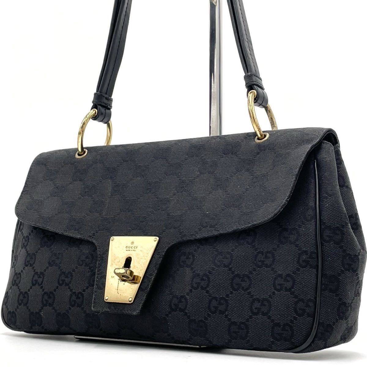 1円【希少型】GUCCI グッチ ショルダーバッグ トート GG柄 ターン 