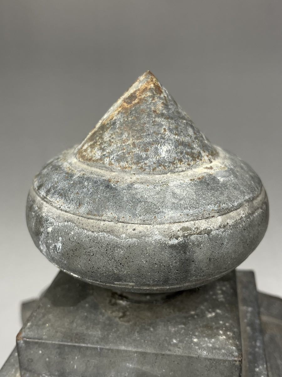 仏教美術 神社仏閣 擬宝珠 古玩 橋 装飾 葱台 宝珠柱 青銅 宝珠 古銅  