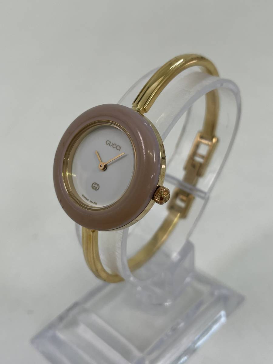 S0509-251 2063【1円スタート】 腕時計　グッチ　GUCCI　11/12　チェンジベゼル　ホワイト文字盤　クォーツ　レディース