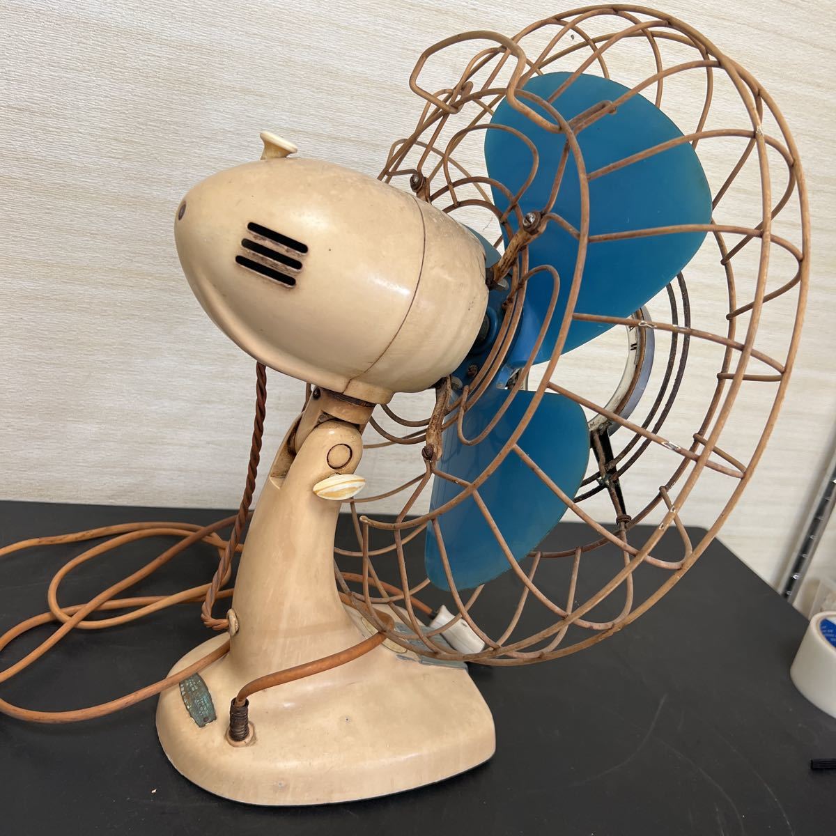 t9-402 National ナショナル レトロ扇風機 M-8B 3枚羽 中古品 難あり