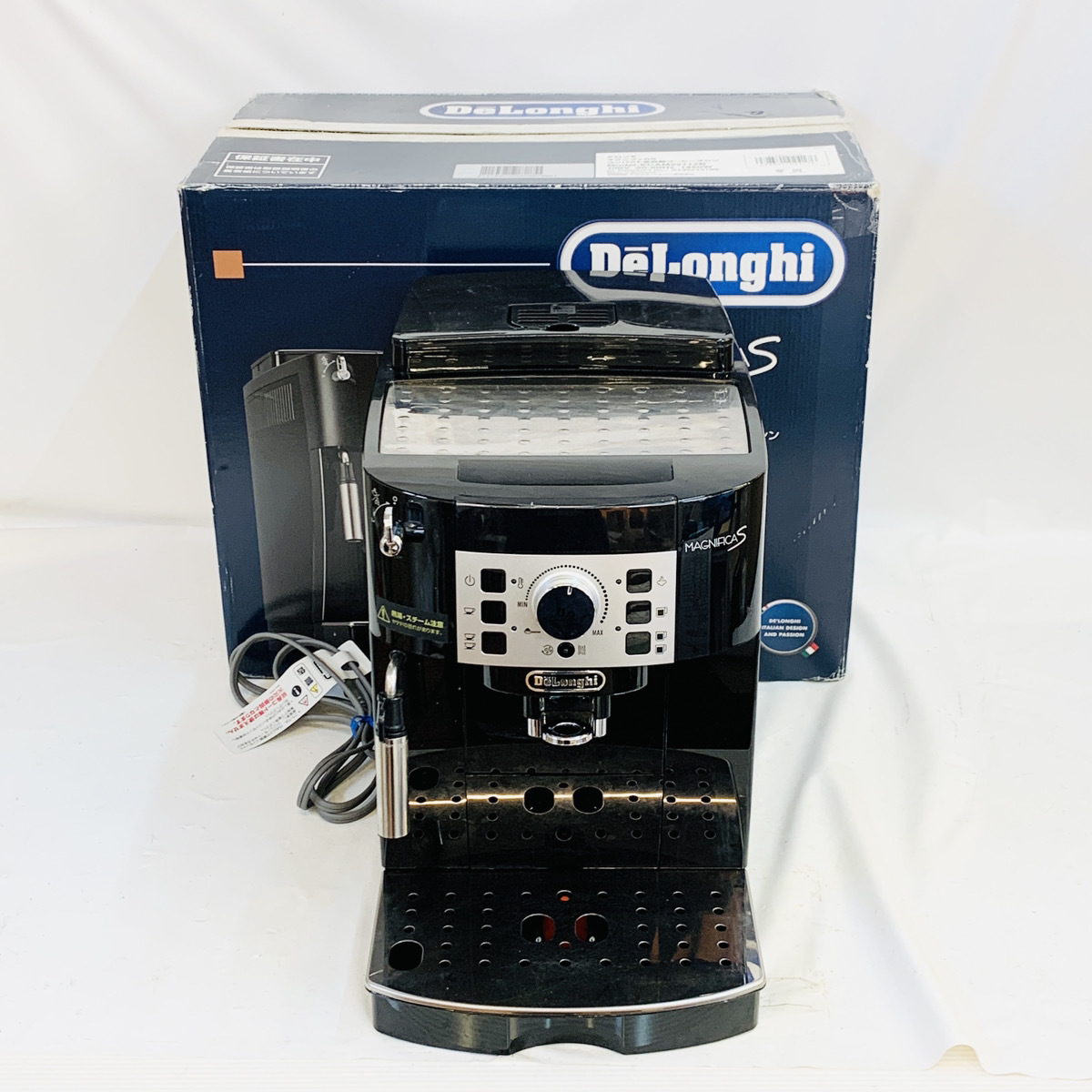 De'Longhi Magnifica S ブラック エスプレッソマシン デロンギ 全自動コーヒーメーカー ミルク泡立て手動 ブラック