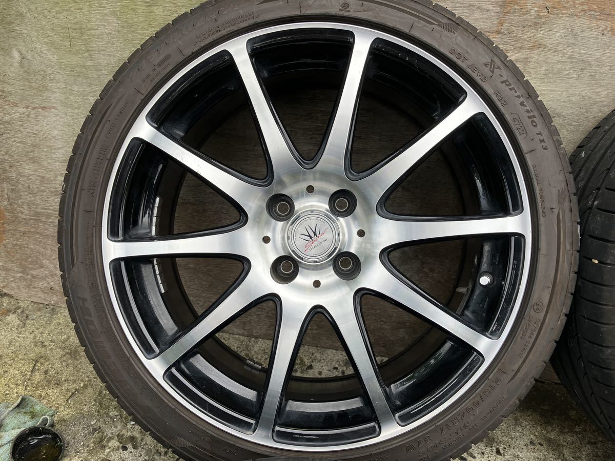 ロクサーニ スポーツ 17インチ 7J PCD100 4穴 ET45 TRACMAX 215/40ZR17 