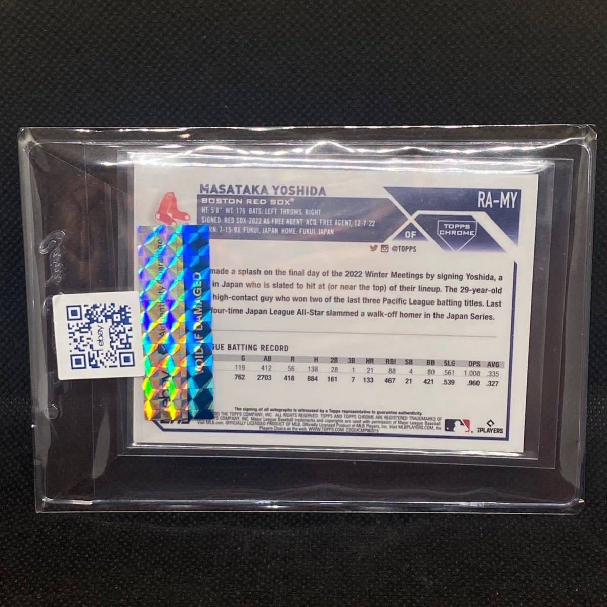 Topps Chrome レッドソックス 吉田正尚 直筆サイン カード ルーキー