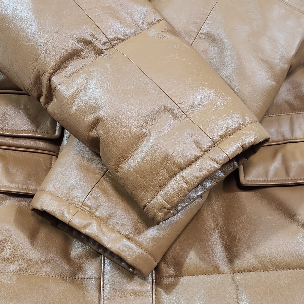 極暖】美品 ALEXANDER JULIAN レザー ダウンジャケット リアルファー 