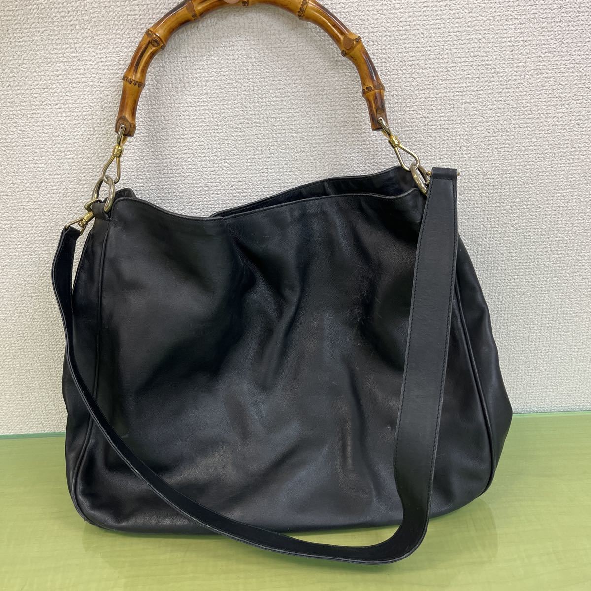 ○GUCCI グッチ 2wayバッグ バンブー 001・1781・1577・0 レザー