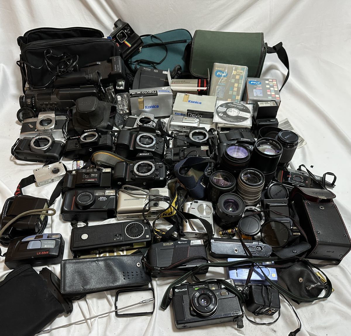 ☆まとめ売り☆CANON NIKON KONICA OLYMPUS フィルムカメラ/AFレンズ