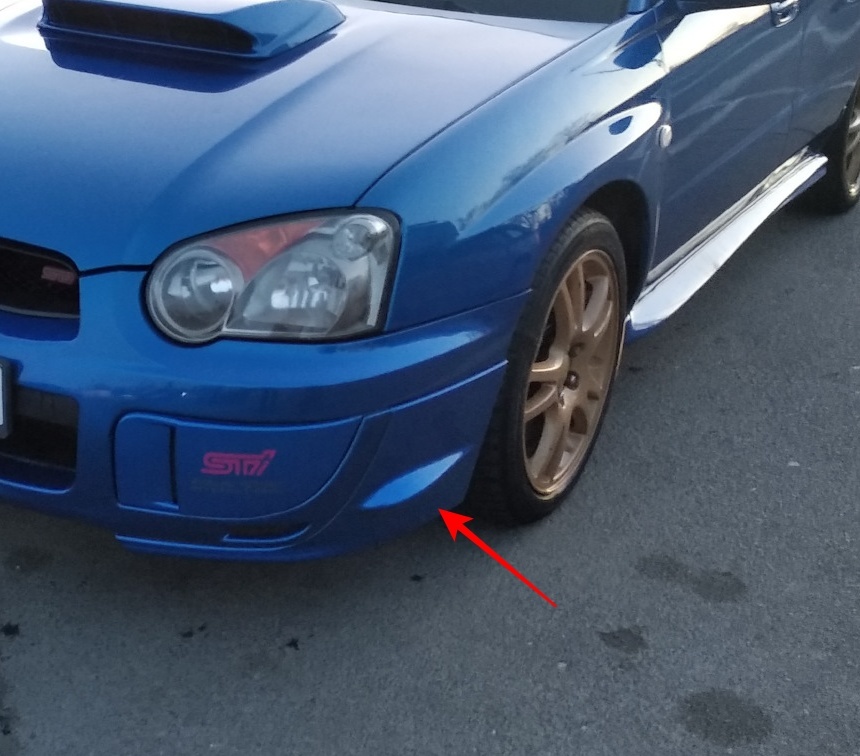 スバル 純正品 インプレッサ GDB WRX STI C E型 フロント エアダム 