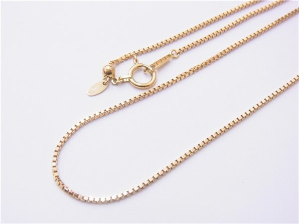 ◎ K18ネックレス ◎　K18YG　ベネチアンチェーン　50.5ｃｍ　3.7ｇ　スライド調節式　18金イエローゴールド　◎美品