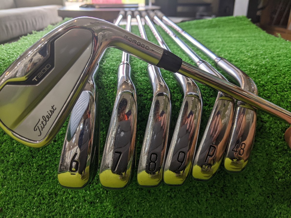 【タイトリスト・T200アイアン NS105T Ix7 #5～PW，48 中古】