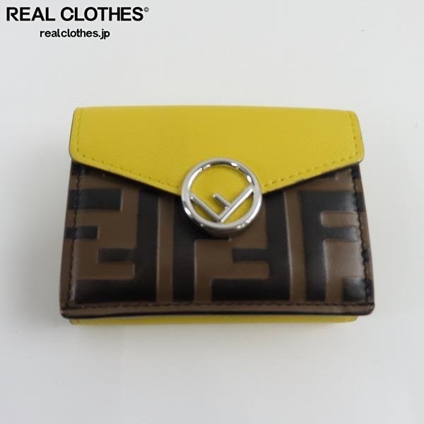 フェンディ　FENDI　ズッカ柄　三つ折り財布　コンパクトウォレット　パープル FENDI/フェンディ ズッカ 三つ折り コンパクト ウォレット/財布 8M0395
