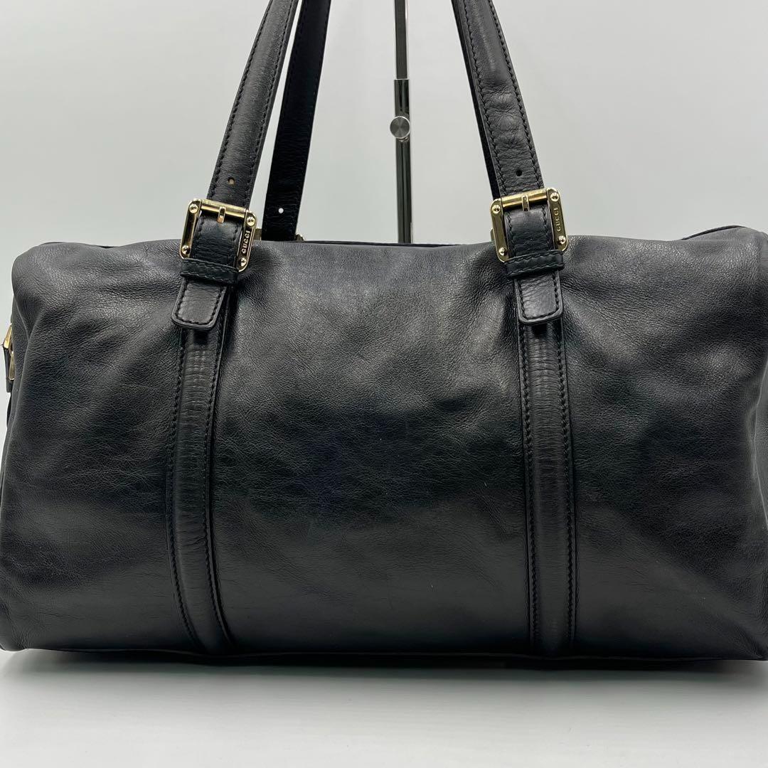 ✨美品✨GUCCI GG ボストンバッグ ハンド ブラック 黒 ロゴ レザー金具 極美品】GUCCI グッチ インターロッキング ボストンバッグ 肩掛け 大